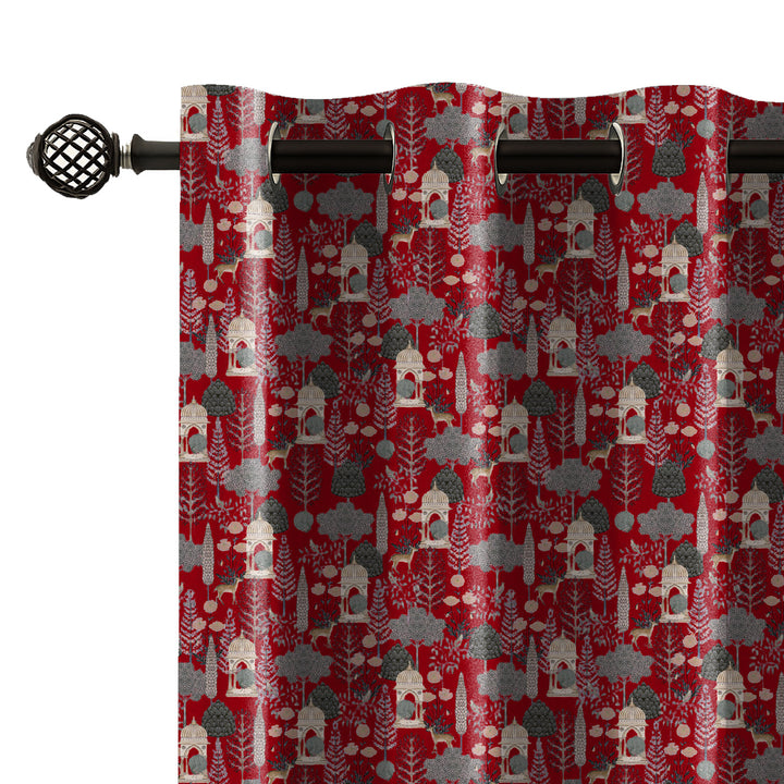 PICHWAI | Luxury Printed Blackout Curtains for Windows & Doors | Premium Room Darkening & Thermal Insulated Curtains for Bedroom & Living Room Décor (Pack of 2)