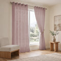 Polyester Sheer Curtain | Transparent Light Filtering | Eyelet Curtain | Solid | 4.5ft x 5ft | Pack of 2
