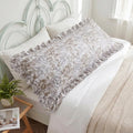 Luxury Body Pillow Cover with Ruffle Border | 20x54 Cotton Pillowcase for Cozy Modern Bedrooms