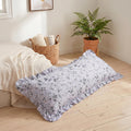 Luxury Body Pillow Cover with Ruffle Border | 20x54 Cotton Pillowcase for Cozy Modern Bedrooms