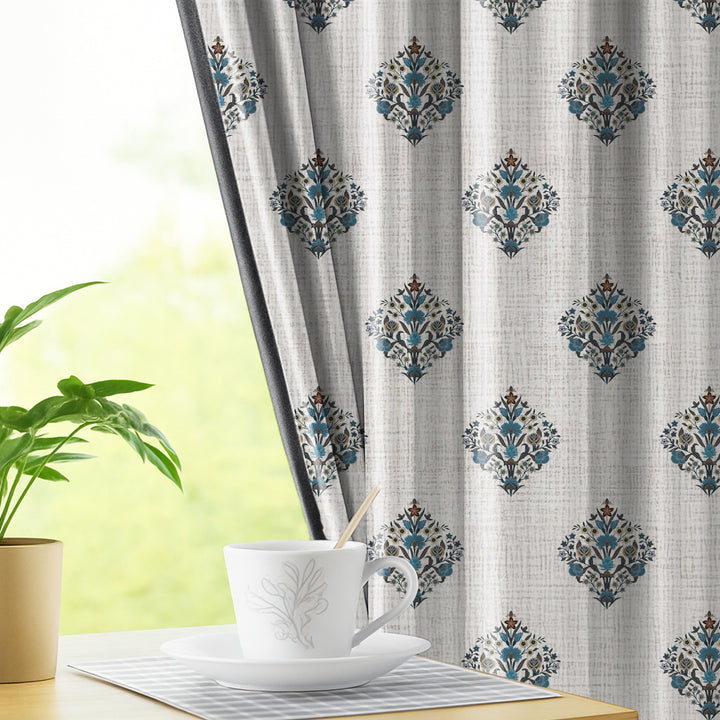 PERSIAN ART | Luxury Printed Blackout Curtains for Windows & Doors | Premium Room Darkening & Thermal Insulated Curtains for Bedroom & Living Room Décor (Pack of 2)
