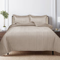 VARIEGATED STRIPES | Bamboo Quilted Bedcovers - King Size (96x106 inches)