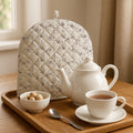 Printed Cotton Tea Cosy for Kettle – 12x15 Inches | 3-Layer Thermal Insulation | Elegant Printed Design | Tea Kettle Warmer & Pot Cover for Coffee Table or Dining Table Décor