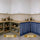 LINENWALAS Kitchen Cabinet Curtain - Pack of 2 | Herringbone Embossed Design Polyester Under-Sink Cover | Storage-Hiding Curtain with Rod Pocket | Kitchen & Bathroom (132x71 CM)