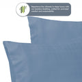 Organic Bamboo Pillowcase Set of 2 | Luxuriously Soft Bamboo-Silk Feel with Self-Check Design | Cooling, Gentle on Hair & Skin