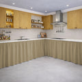 Under Sink Curtain Set of 2 – 132×71 cm Polyester Cabinet Cover, Washable Kitchen & Bathroom Storage Curtain with Rod Pocket