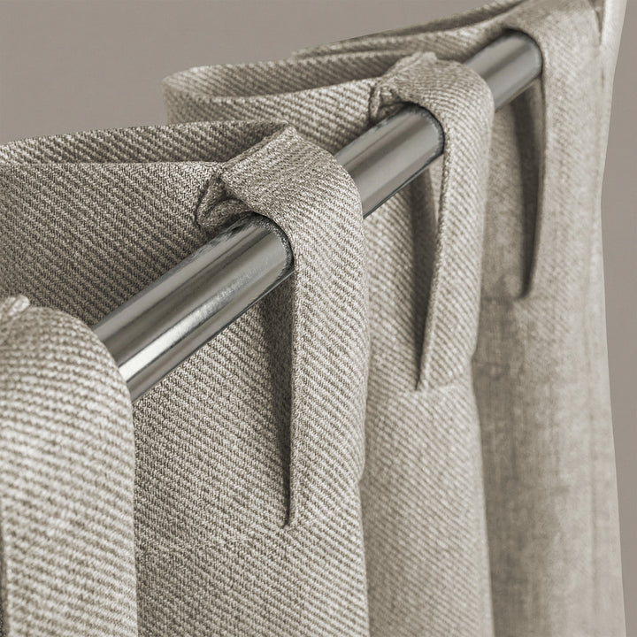 LUMIA | TRUE BLACKOUT Curtains  | Backloop Hanging | Rich Linen Texture | Thermal Insulated & Noise Reducing Panels - Set of 2 Panels