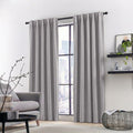 LUMIA | TRUE BLACKOUT Curtains  | Backloop Hanging | Rich Linen Texture | Thermal Insulated & Noise Reducing Panels - Set of 2 Panels