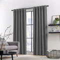 LUMIA | TRUE BLACKOUT Curtains  | Backloop Hanging | Rich Linen Texture | Thermal Insulated & Noise Reducing Panels - Set of 2 Panels