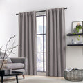 LUMIA | TRUE BLACKOUT Curtains  | Backloop Hanging | Rich Linen Texture | Thermal Insulated & Noise Reducing Panels - Set of 2 Panels